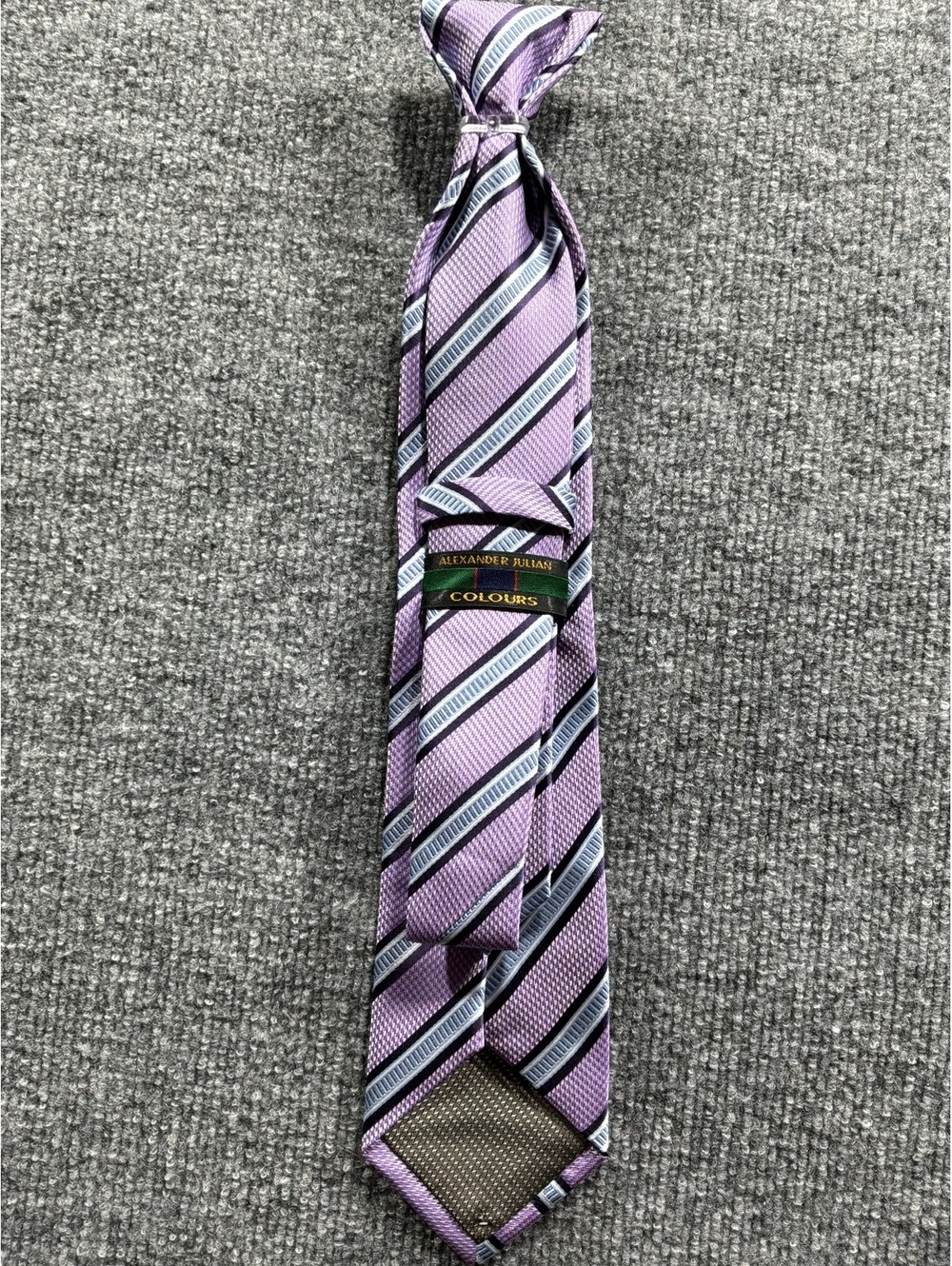 Bergamo New York Purple Striped Men's Tie